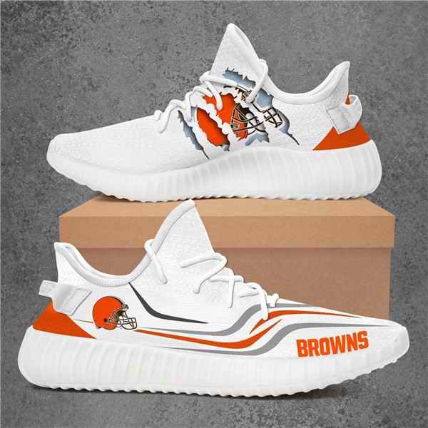 Women's Cleveland Browns Mesh Knit Sneakers/Shoes 0010