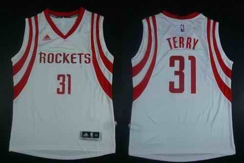 Revolution 30 Rockets #31 Jason Terry White Road Stitched NBA Jersey