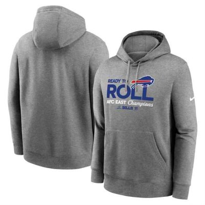 Men's Buffalo Bills Heather Gray 2024 AFC East Division Champions Locker Room Trophy Collection Pullover Hoodie