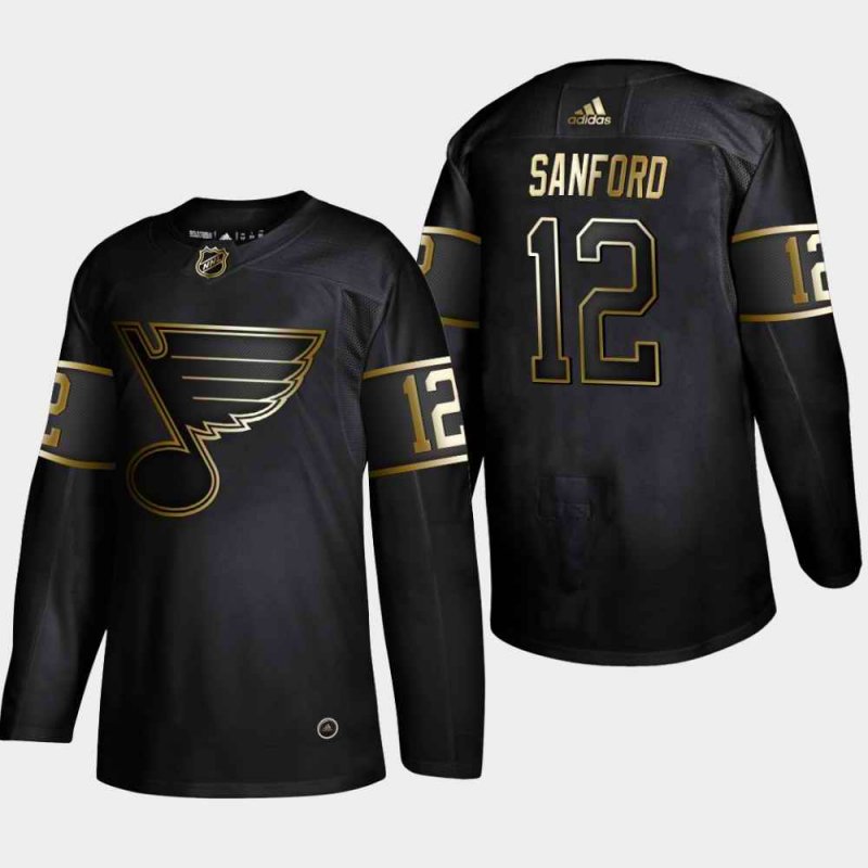 Men's St. Louis Blues #9 Zach Sanford 2019 Black Golden Edition Stitched NHL Jersey