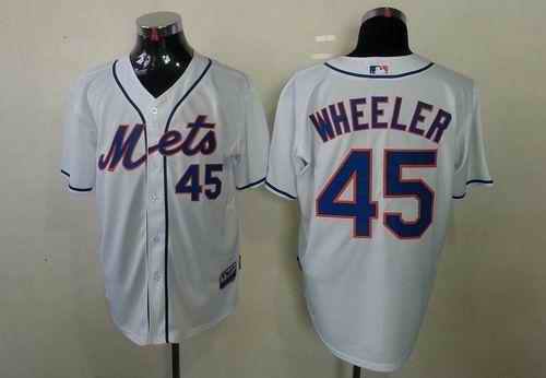 Mets #45 Zack Wheeler White Cool Base Stitched MLB Jersey