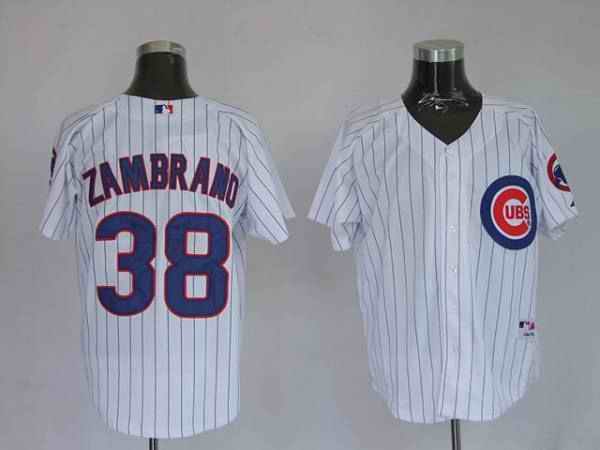 Cubs #38 Carlos Zambrano Stitched White MLB Jersey