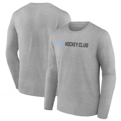 Men's Utah Hockey Club Heather Gray Wordmark Logo Long Sleeve T-Shirt