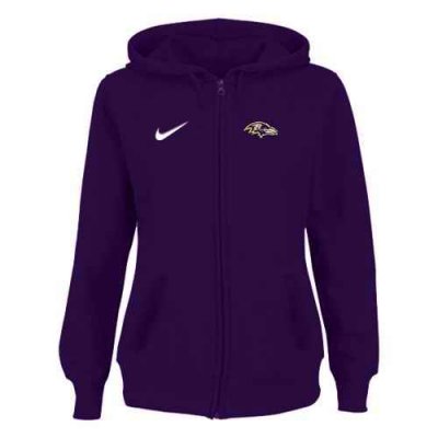 Women's Baltimore Ravens Stadium Rally Full Zip Hoodie Purple