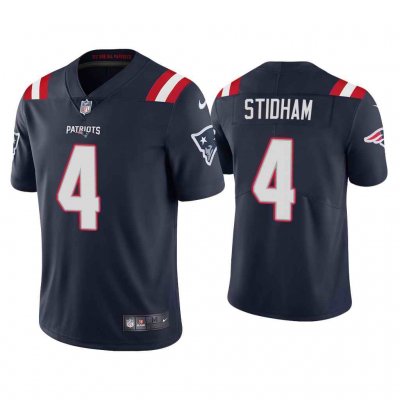 Youth New England Patriots #4 Jarrett Stidham Navy Vapor Untouchable Stitched Jersey