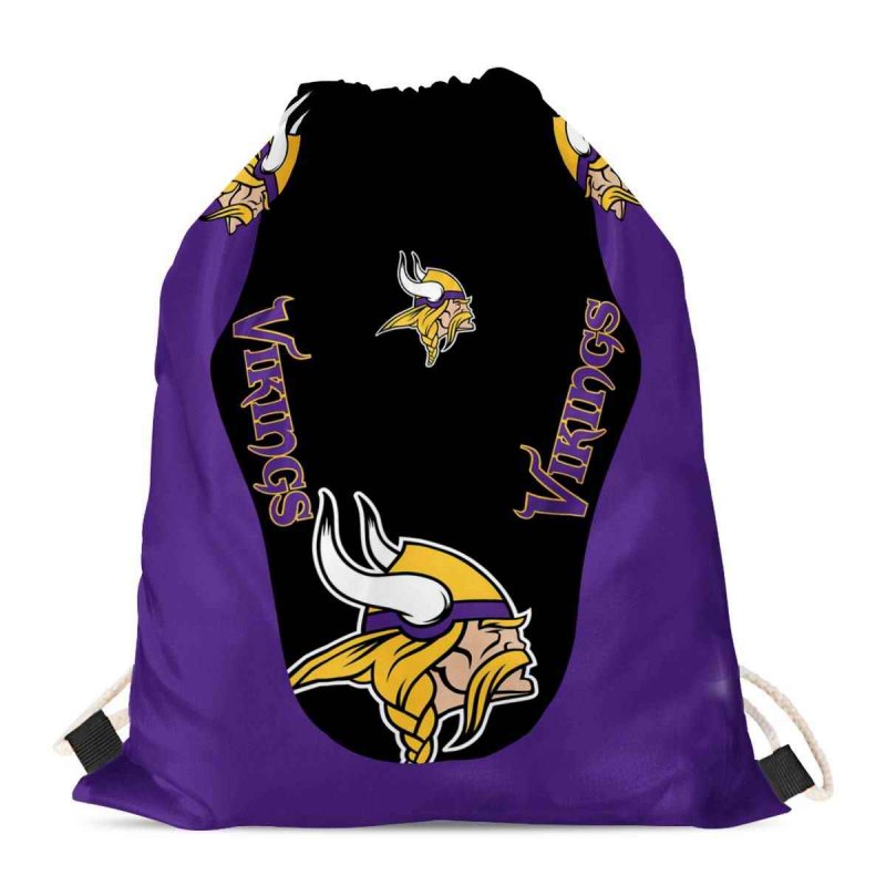 Minnesota Vikings Drawstring Backpack sack / Gym bag 18 x 14 001