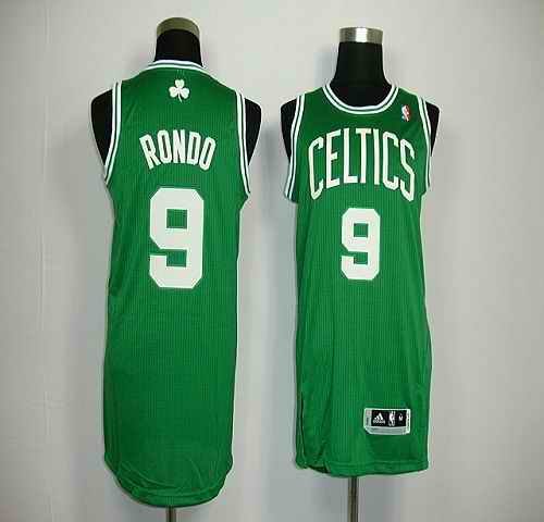 Revolution 30 Celtics #9 Rajon Rondo Green Stitched NBA Jersey