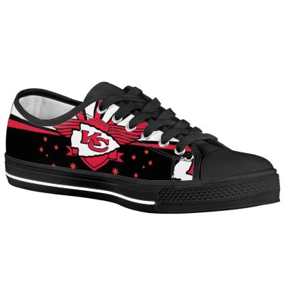 Women's Kansas City Chiefs Low Top Canvas Sneakers 010