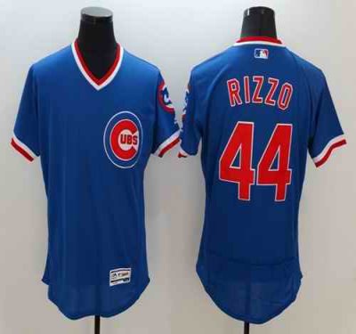 Cubs #44 Anthony Rizzo Blue Flexbase Authentic Collection Cooperstown Stitched MLB Jersey