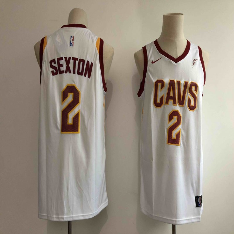 Men's Cleveland Cavaliers #2 Collin Sexton White Nike Authentic Stitched Jersey