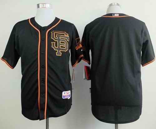 Giants Blank Black Alternate Cool Base Stitched MLB Jersey