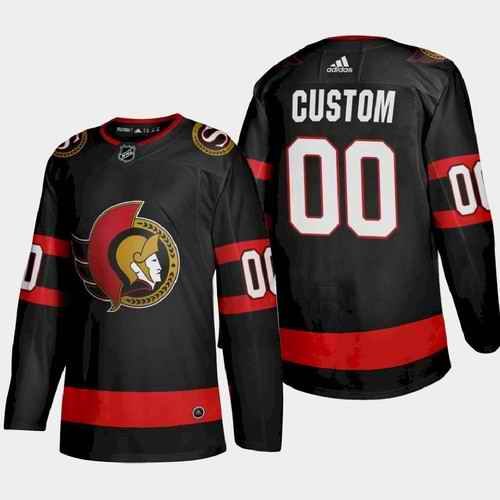 Men's Ottawa Senators Custom Black Stitched NHL Home Jersey