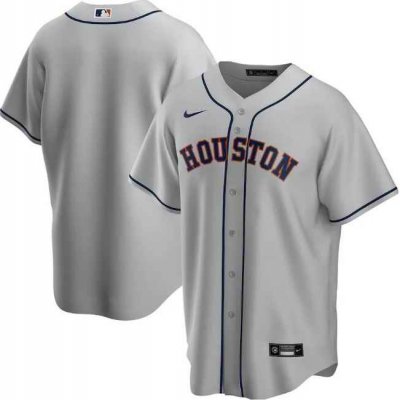 Men's Houston Astros Blank Grey Cool Base Stitched Jersey