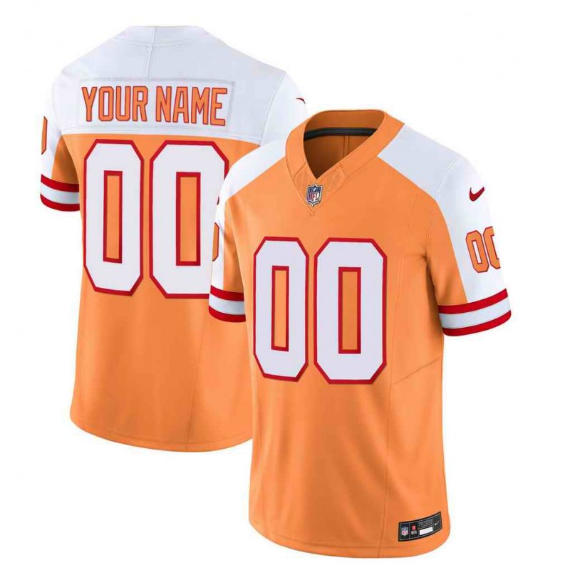 Men's Tampa Bay Buccaneers Active Player Custom 2023 F.U.S.E.White/Gold Throwback Limited Stitched Jersey