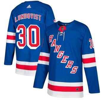 Men's Adidas New York Rangers #30 Henrik Lundqvist Royal Blue Stitched NHL Jersey