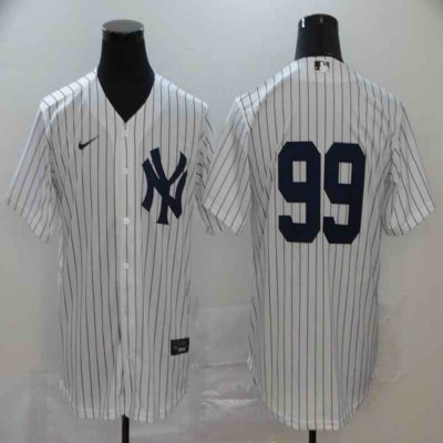 Men's New York Yankees #99 Aaron Judge 2020 White Cool Base Stitched MLB Jersey