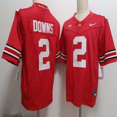 Men's Ohio State Buckeyes #2 Caleb Downs Red F.U.S.E. Limited Stitched Jersey