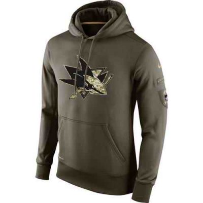 Men's San Jose Sharks Nike Salute To Service NHL Hoodie