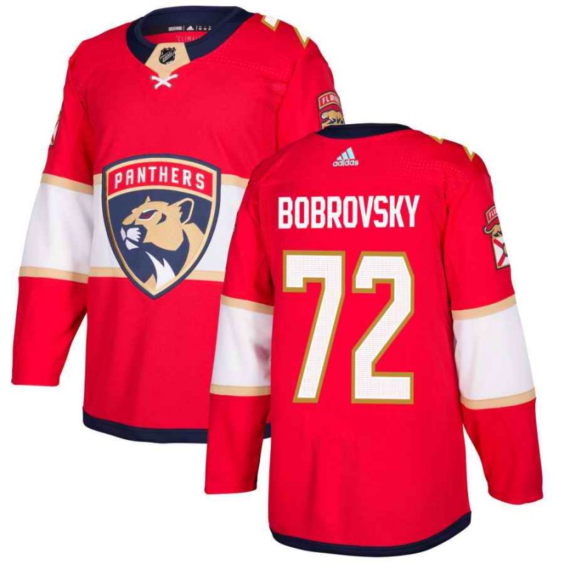 Men's Florida Panthers #72 Sergei Bobrovsky Red Stitched NHL Jersey