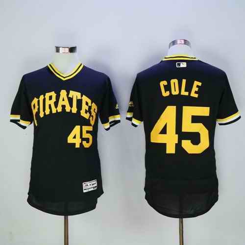 Pirates #45 Gerrit Cole Black Flexbase Authentic Collection Cooperstown Stitched MLB Jersey