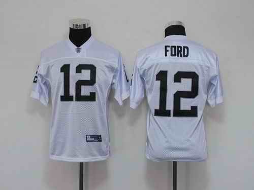 Raiders #12 Jacoby Ford White Stitched Youth NFL Jersey