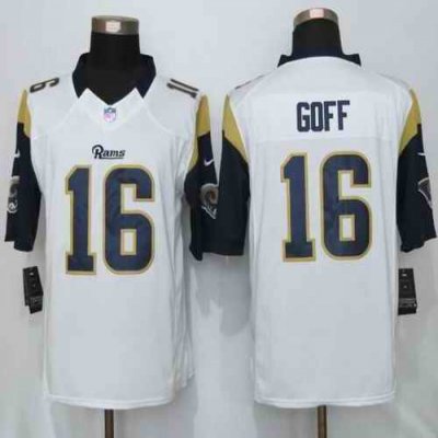 Nike Rams #16 Jared Goff White Men's Stitched NFL Limited Jersey