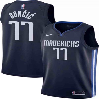 Men's Dallas Mavericks #77 Luka Doncic Black Stitched Jersey