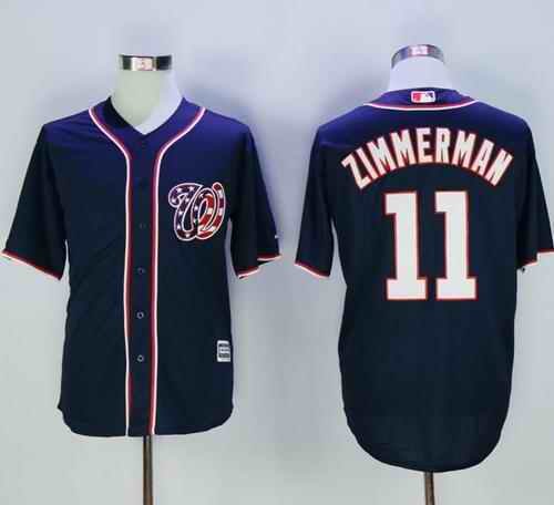 Nationals #11 Ryan Zimmerman Navy Blue New Cool Base Stitched MLB Jersey