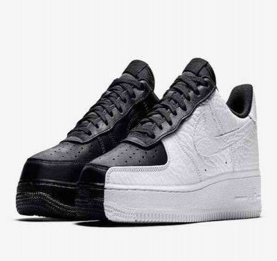 Women's Air Force 1 Black/White Split Shoes 0116