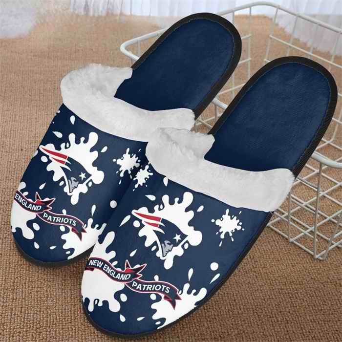 Men's New England Patriots Team Logo Staycation Slippers/Shoes(Pls check description for details) 001