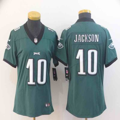 Women's Philadelphia Eagles #10 DeSean Jackson Green Vapor Untouchable LimitedStitched NFL Jersey(Run Small)