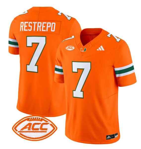 Men's Miami Hurricanes #7 Xavier Restrepo Orange F.U.S.E. Stitched Jerseys