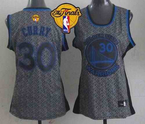 Warriors #30 Stephen Curry Grey The Finals Patch Women's Static Fashion Stitched NBA Jersey