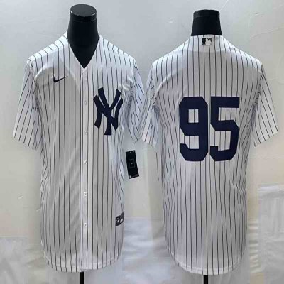 Men's New York Yankees #95 Oswaldo Cabrera White Stitched Jersey