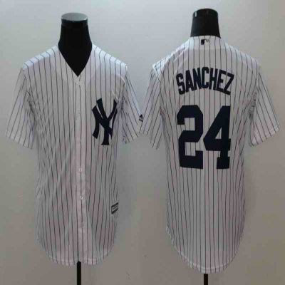 Men's New York Yankees #24 Gary Sanchez White Cool Base Stitched MLB Jersey