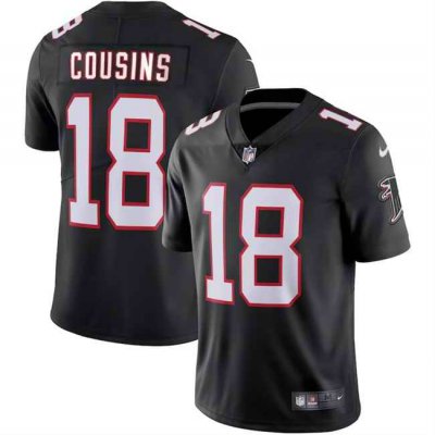 Men's Atlanta Falcons #18 Kirk Cousins Black Vapor Untouchable Limited Stitched Football Jersey