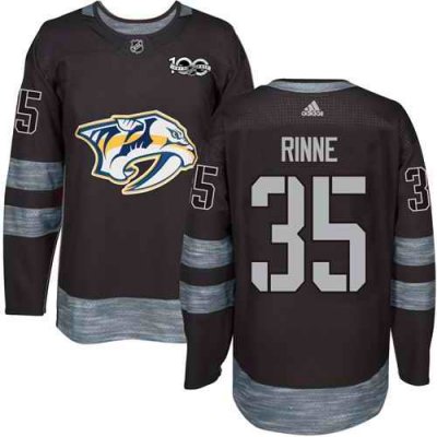 Predators #35 Pekka Rinne Black 1917-2017 100th Anniversary Stitched NHL Jersey