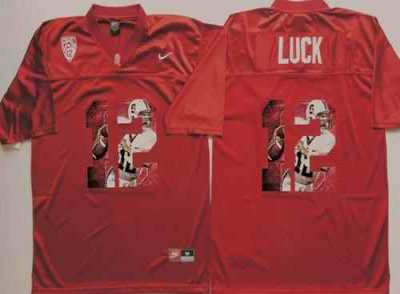 Cardinal #12 Andrew Luck Red Player Fashion Stitched NCAA Jersey