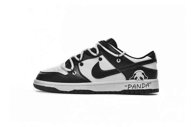 Men's Dunk Low Black/White Shoes 0349