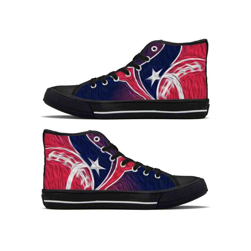 Women's Houston Texans High Top Canvas Sneakers 002