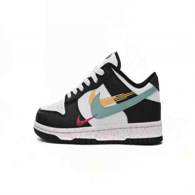 Men's Dunk Low Black/White Shoes 0368