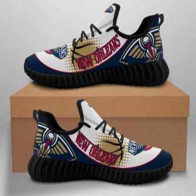 Men's New Orleans Pelicans Mesh Knit Sneakers/Shoes 001