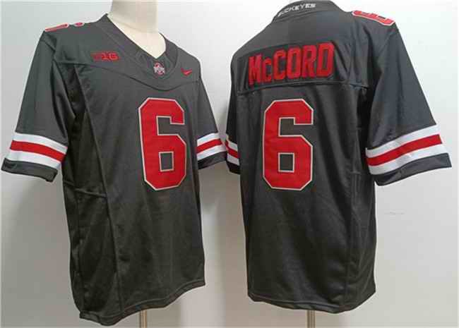 Men's Ohio State Buckeyes #6 Kyle McCord Black 2023 F.U.S.E. Limited Stitched Jersey