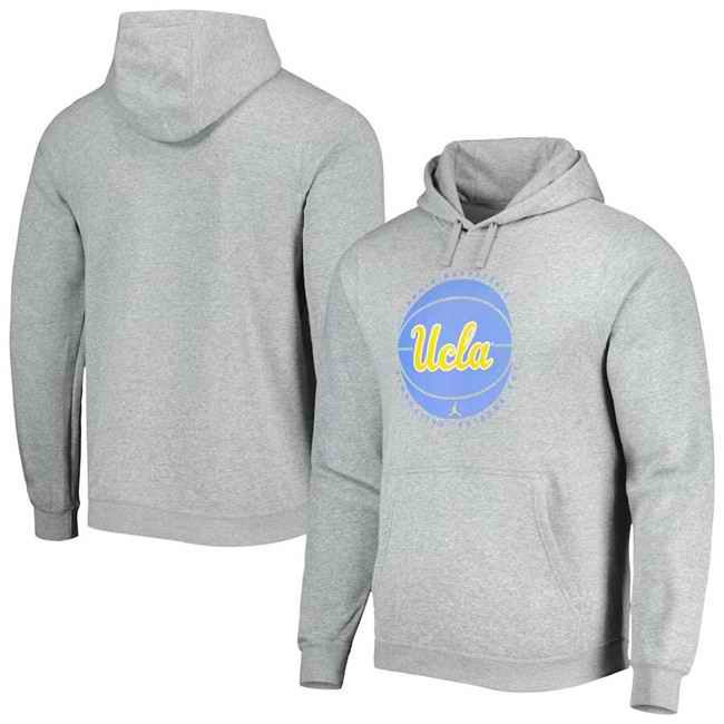 Men's UCLA Bruins Grey Basketball Pullover Hoodie