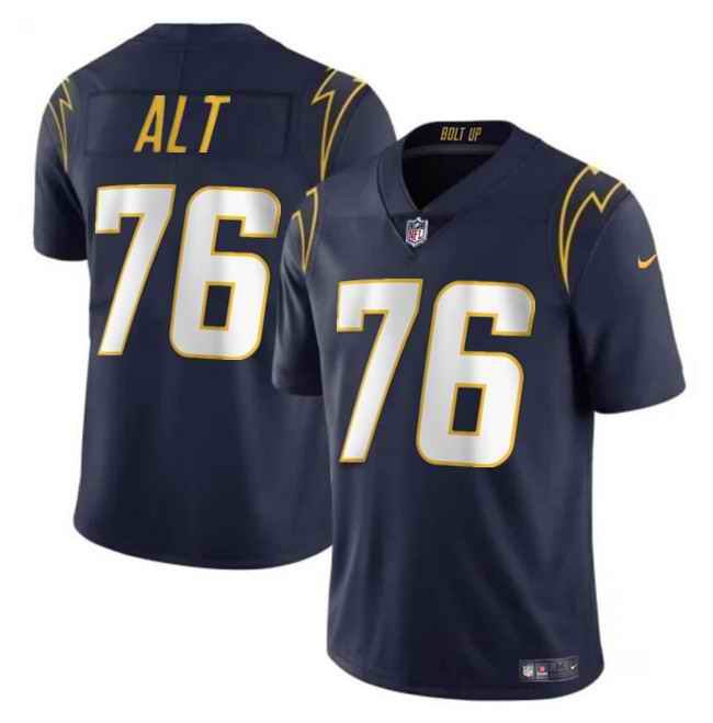 Men's Los Angeles Chargers #76 Joe Alt Navy 2024 Draft Vapor Limited Stitched Football Jersey