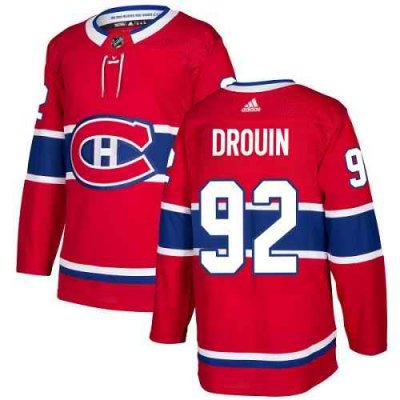 Men's Adidas Montreal Canadiens #92 Jonathan Drouin Red Stitched NHL Jersey