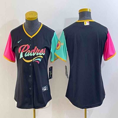 Youth San Diego Padres Blank Black City Connect Stitched Baseball Jersey