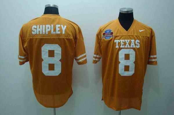 Longhorns #8 Jordan Shipley Orange Stitched NCAA Jersey