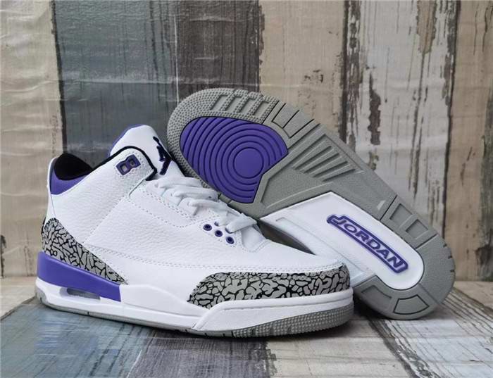 Men's Running weapon Air Jordan 3 Purple/White Shoes 061