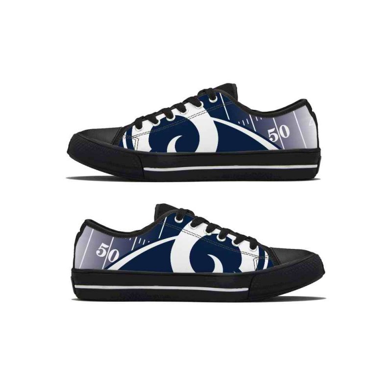 Women's Los Angeles Rams Low Top Canvas Sneakers 001